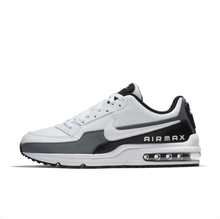 Nike Air Max White, Gray & Black Low-Top Sneakers