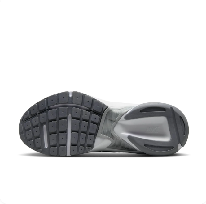 Nike White & Gray Layered Low-Top Sneakers with Sculpted Sole