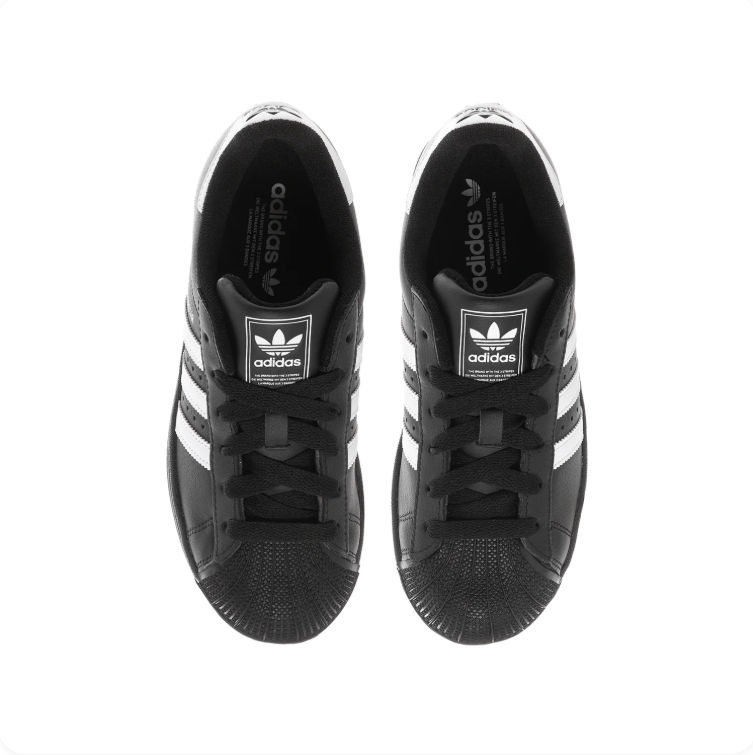 Adidas Superstar Black & White Shell-Toe Low-Top Sneakers