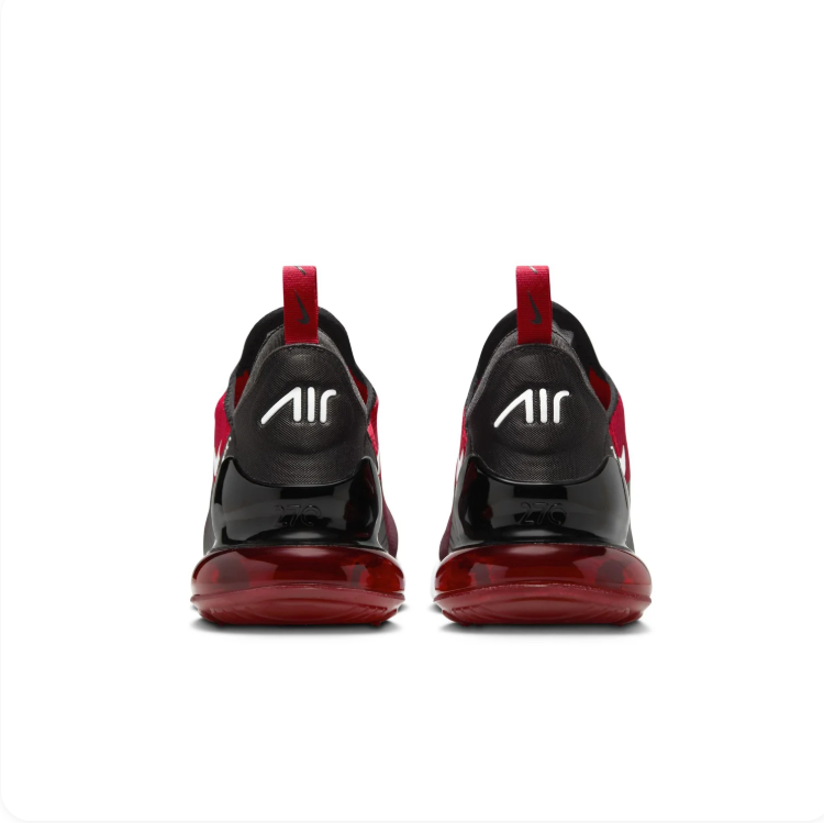Nike Air Max 270 Red & Black Low-Top Sneakers with White Swoosh