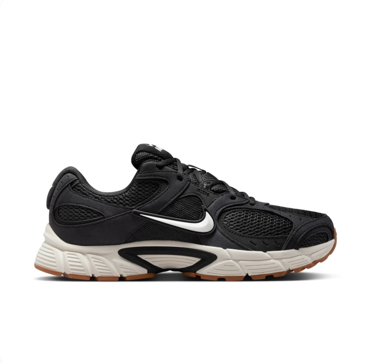 Nike Black & White Mesh-Panel Low-Top Sneakers with Gum Sole