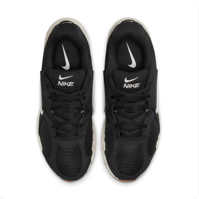Nike Black & White Mesh-Panel Low-Top Sneakers with Gum Sole