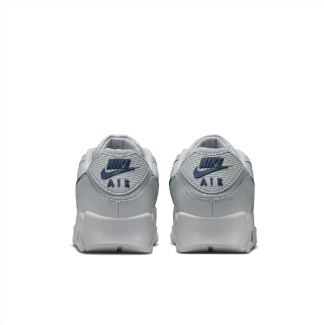 Nike Air Max 90 Light Gray & Navy Low-Top Sneakers