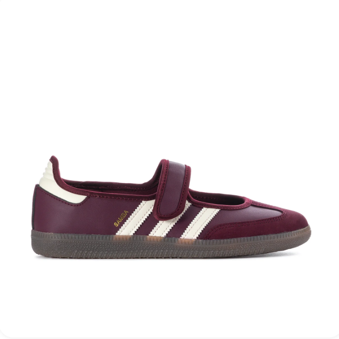 Adidas Samba Burgundy & Cream Mary Jane Sneakers