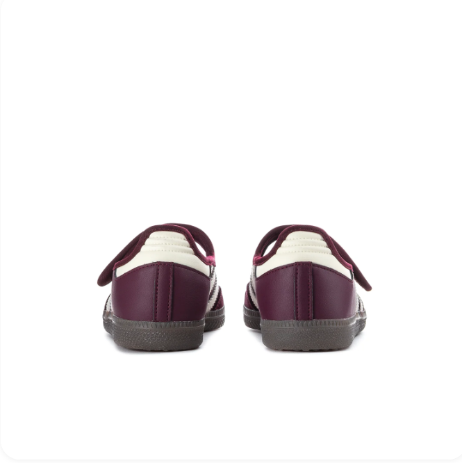Adidas Samba Burgundy & Cream Mary Jane Sneakers
