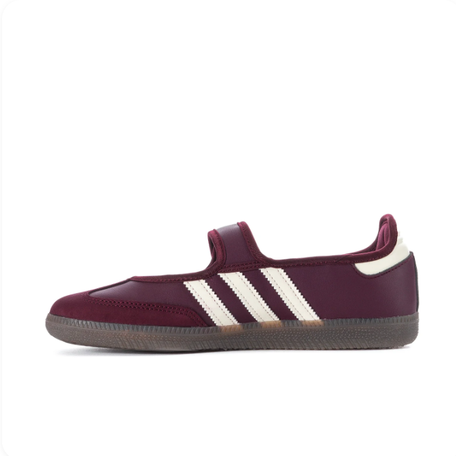 Adidas Samba Burgundy & Cream Mary Jane Sneakers