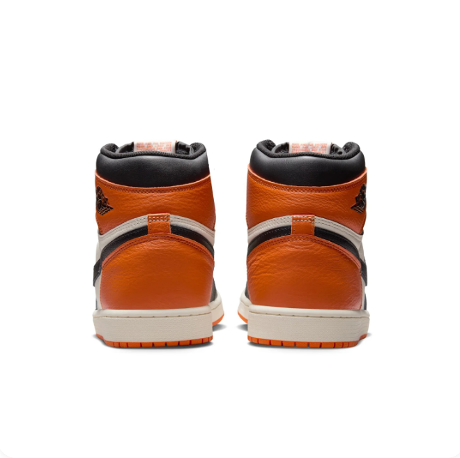 Air Jordan 1 High Orange, Black & Cream Sneakers