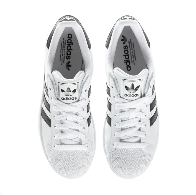 Adidas Superstar White & Black Shell-Toe Low-Top Sneakers
