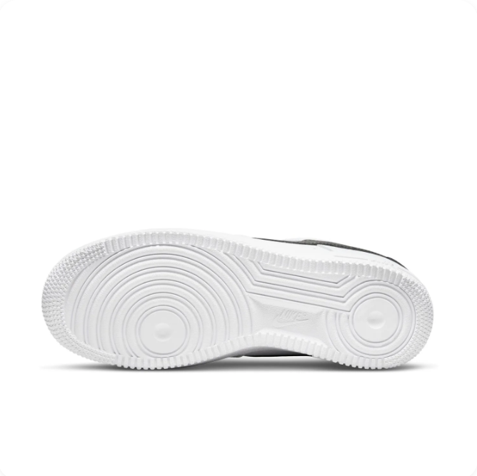 Nike Air Force 1 White Low-Top Sneakers with Black Swoosh