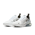 Nike Air Max 270 White & Black Low-Top Sneakers with Icy Blue Heel