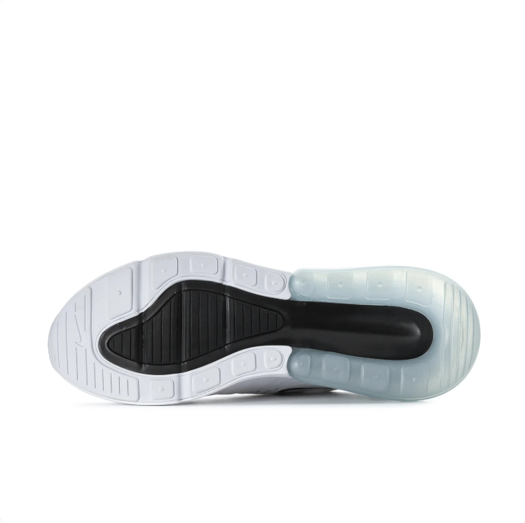 Nike Air Max 270 White & Black Low-Top Sneakers with Icy Blue Heel