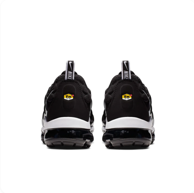 Nike Air VaporMax Plus Black & White Low-Top Sneakers