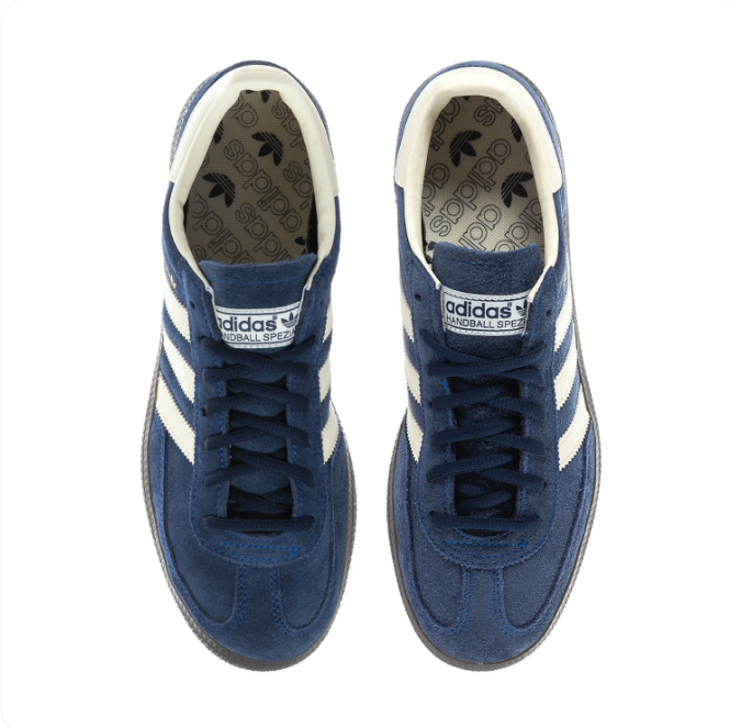 Adidas Handball Spezial Navy & Cream Low-Top Sneakers with Dark Sole