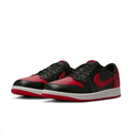 Air Jordan 1 Low Black & Red Sneakers with Cream Midsole