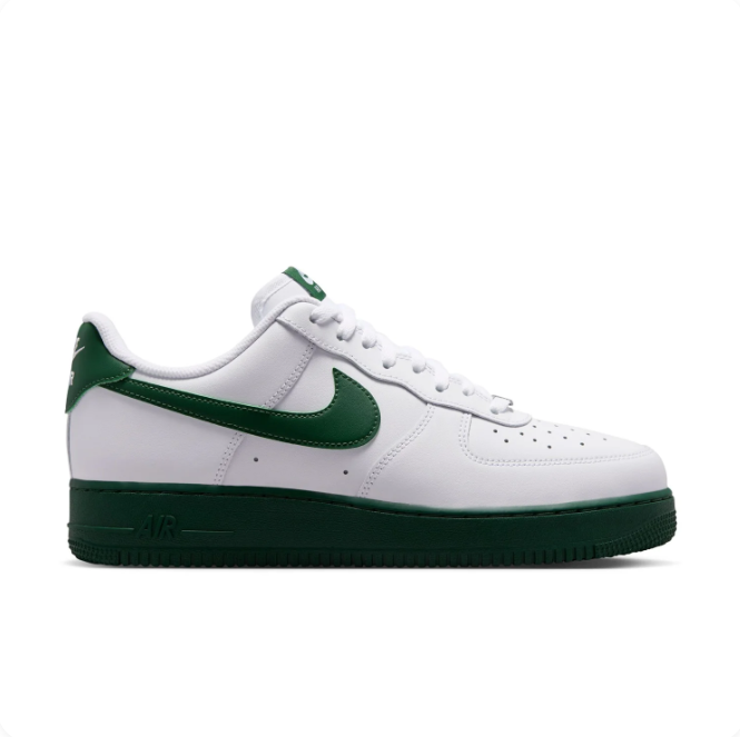 Nike White & Dark Green Low-Top Sneakers
