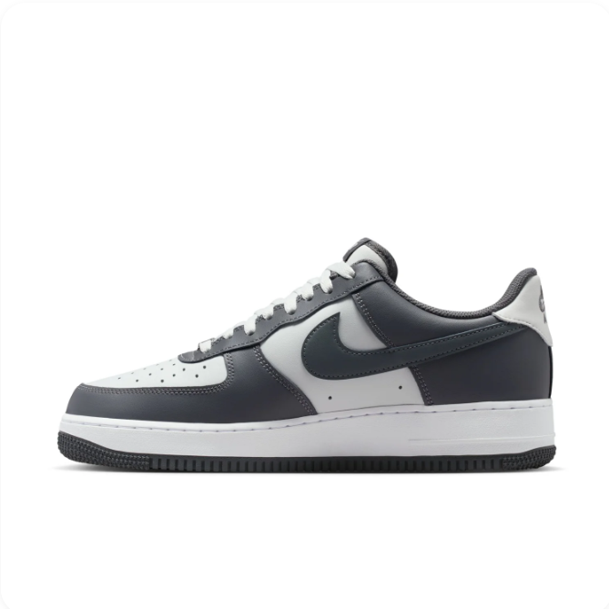 Nike Charcoal Gray & White Low-Top Sneakers