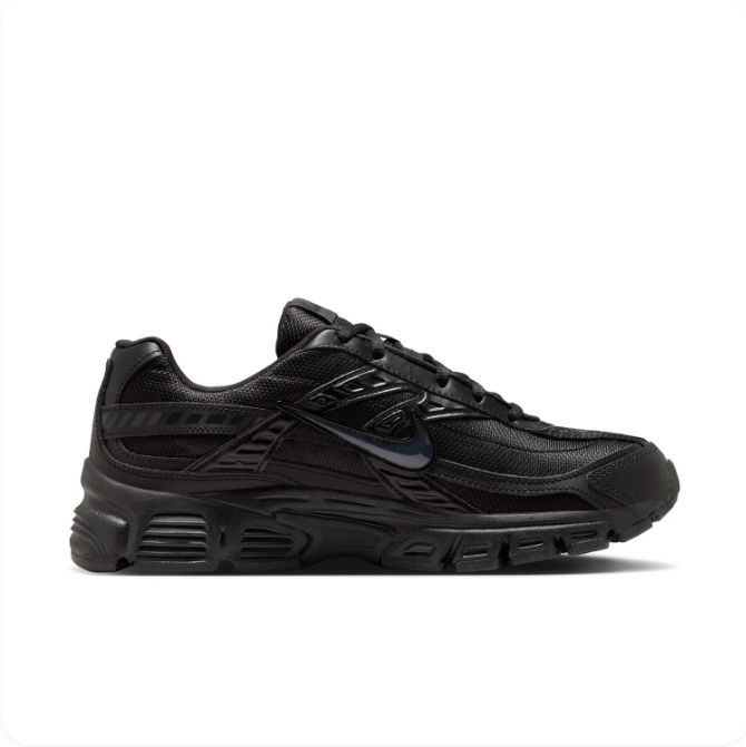 Nike All-Black Layered Low-Top Sneakers with Chunky Sole
