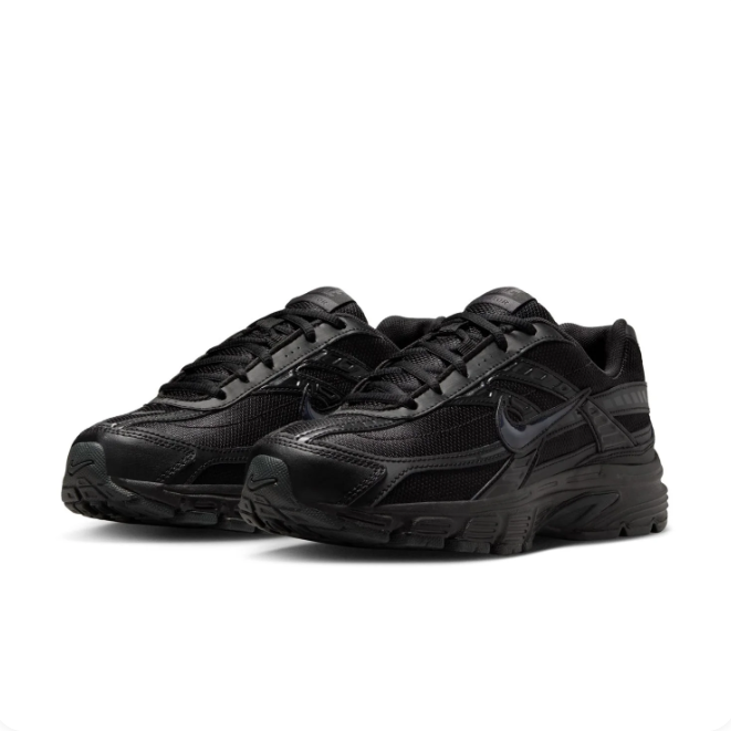 Nike All-Black Layered Low-Top Sneakers with Chunky Sole