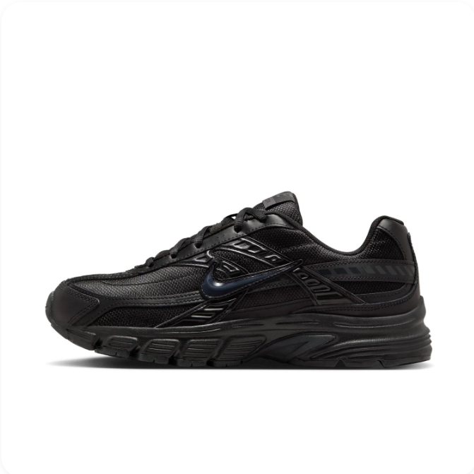 Nike All-Black Layered Low-Top Sneakers with Chunky Sole