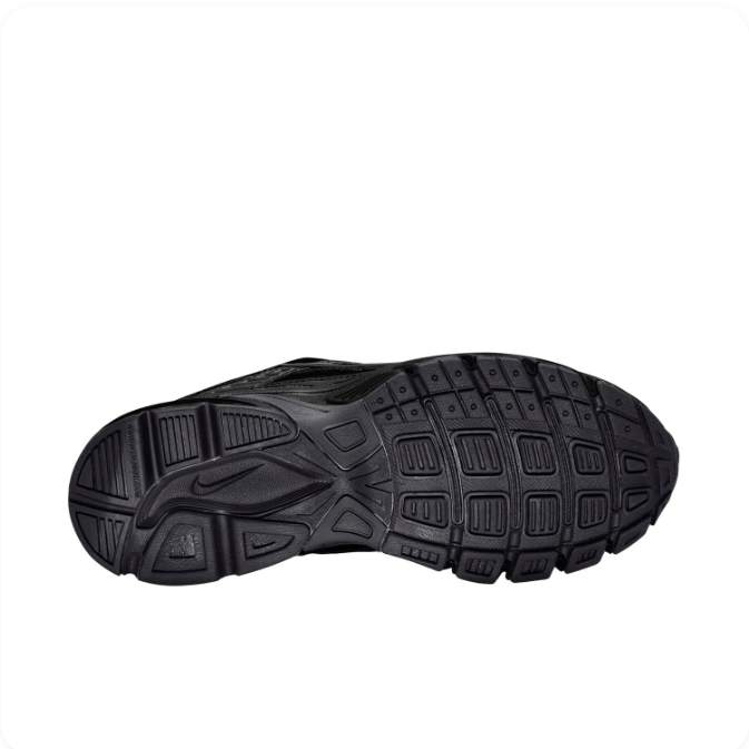 Nike All-Black Layered Low-Top Sneakers with Chunky Sole