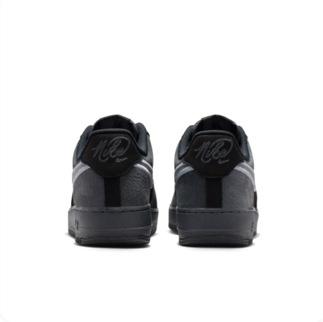 Nike Black & Charcoal Low-Top Sneakers with Silver-Gray Swoosh