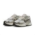 Nike Silver & Cream Mesh Sneakers with Black-Outlined Swoosh