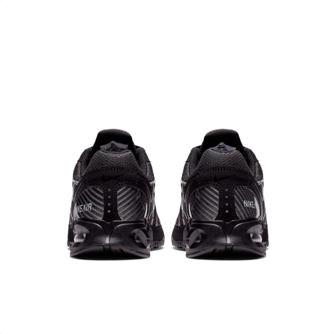 Nike Black & Silver Mesh Sneakers with Visible Heel Air Unit