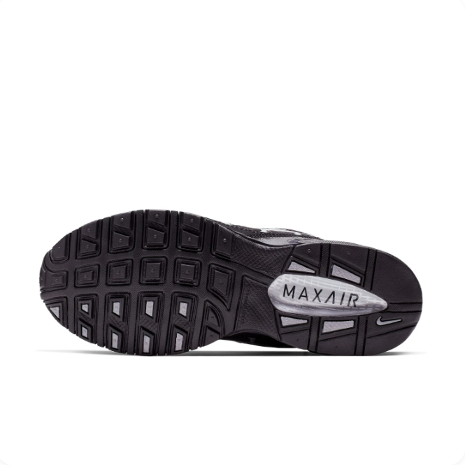 Nike Black & Silver Mesh Sneakers with Visible Heel Air Unit