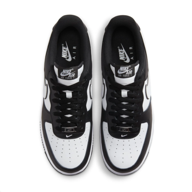 Nike Black & White Low-Top Sneakers with Silver-Tone Swoosh