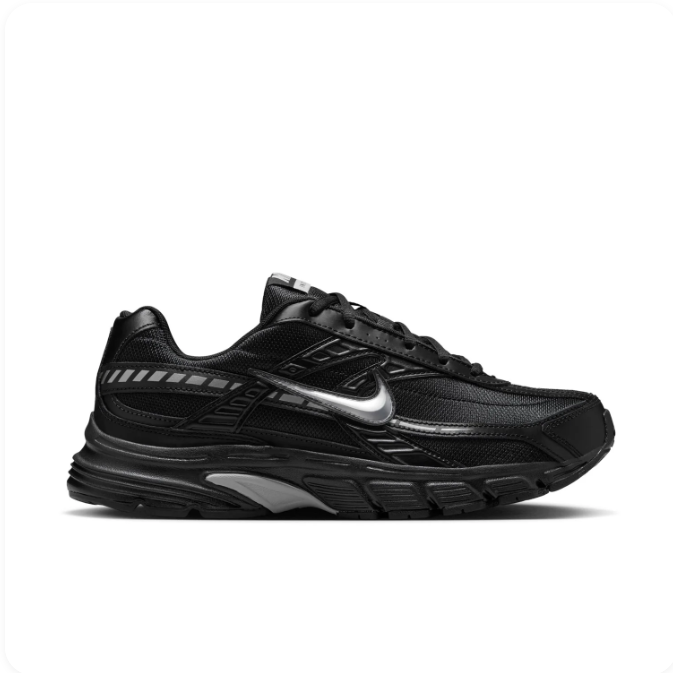 Nike Initiator Black & Silver Sneakers with Chunky Sole
