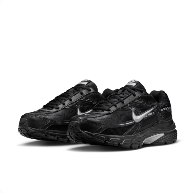 Nike Initiator Black & Silver Sneakers with Chunky Sole