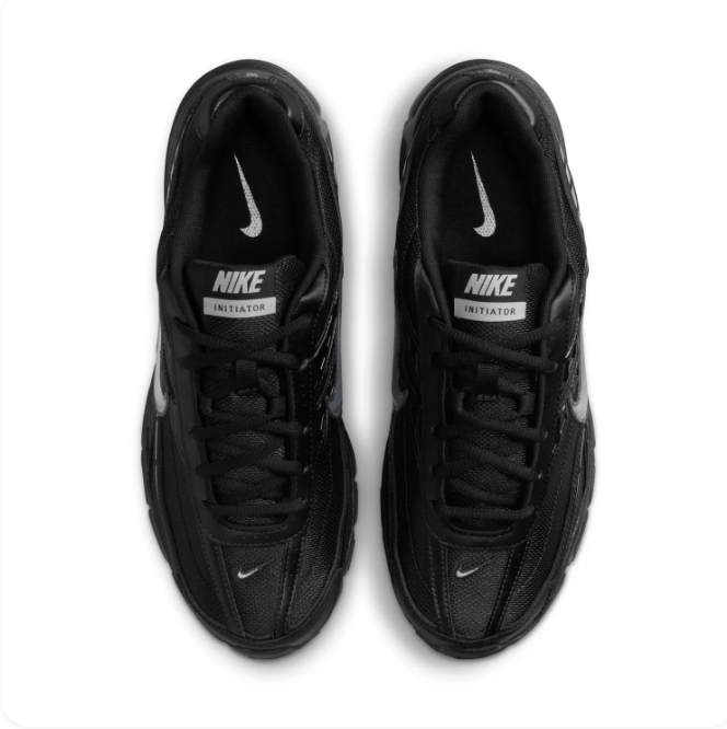 Nike Initiator Black & Silver Sneakers with Chunky Sole