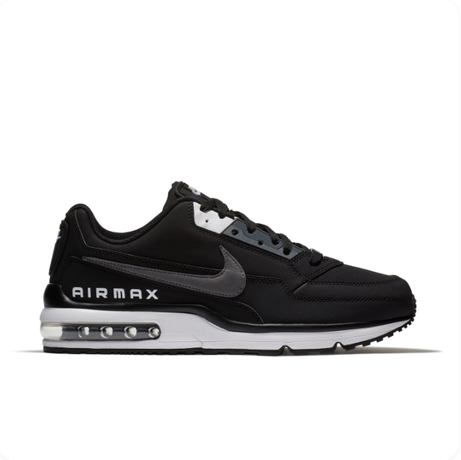 Nike Air Max Black & Gray Sneakers with White Midsole