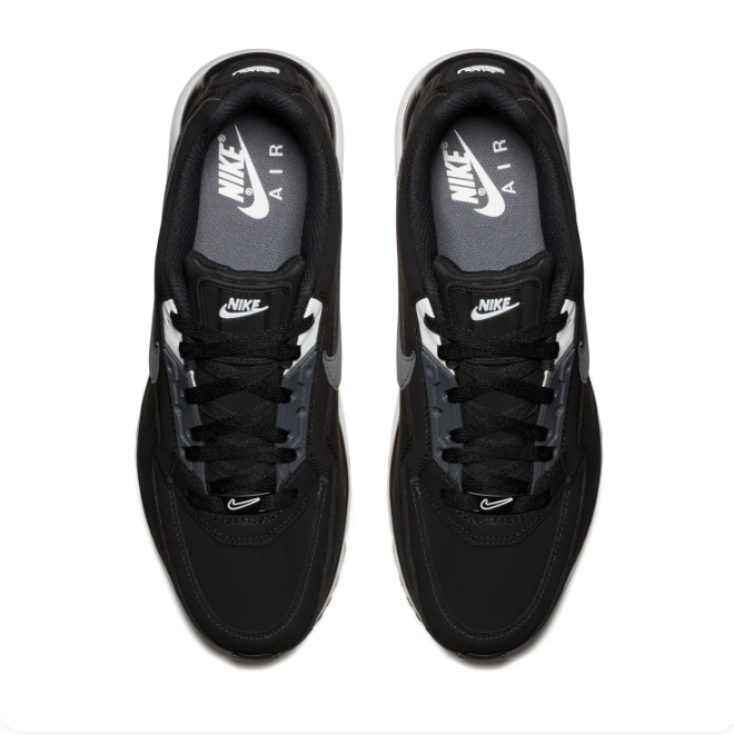 Nike Air Max Black & Gray Sneakers with White Midsole