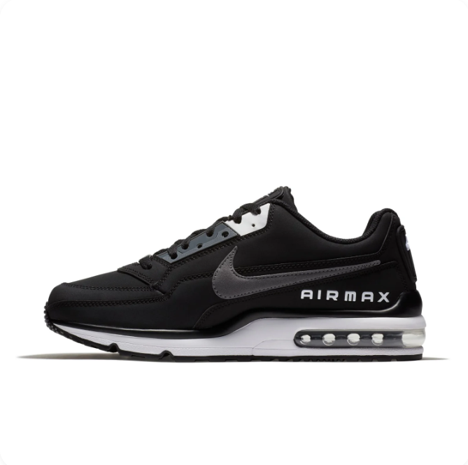 Nike Air Max Black & Gray Sneakers with White Midsole