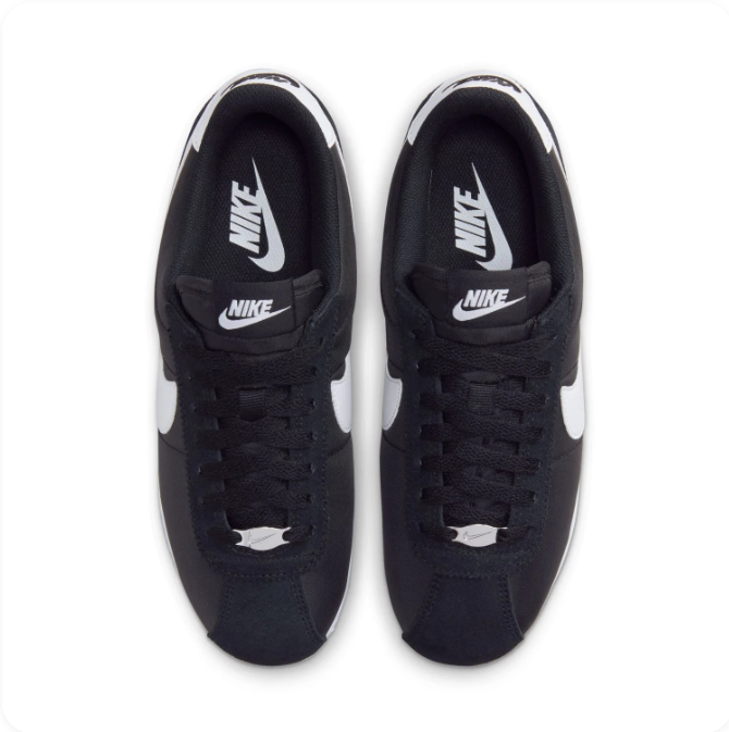 Nike Black & White Low-Top Sneakers with White Swoosh