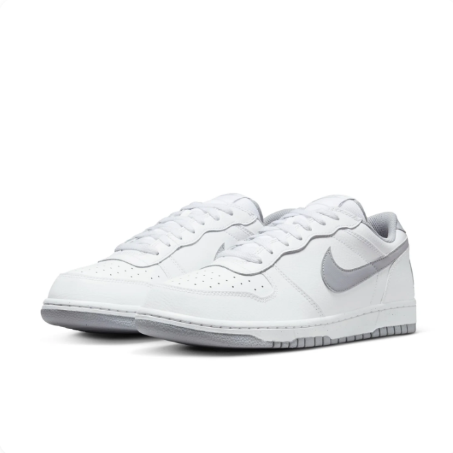 Nike White & Gray Low-Top Sneakers