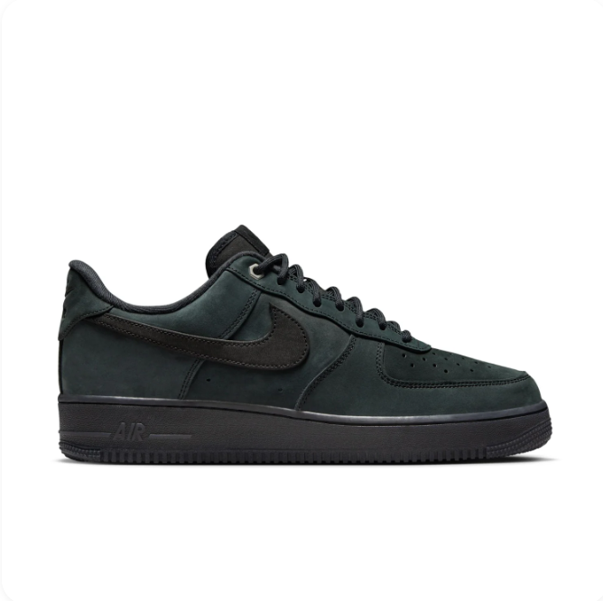 Nike Air Force 1 Dark Green & Black Low-Top Sneakers