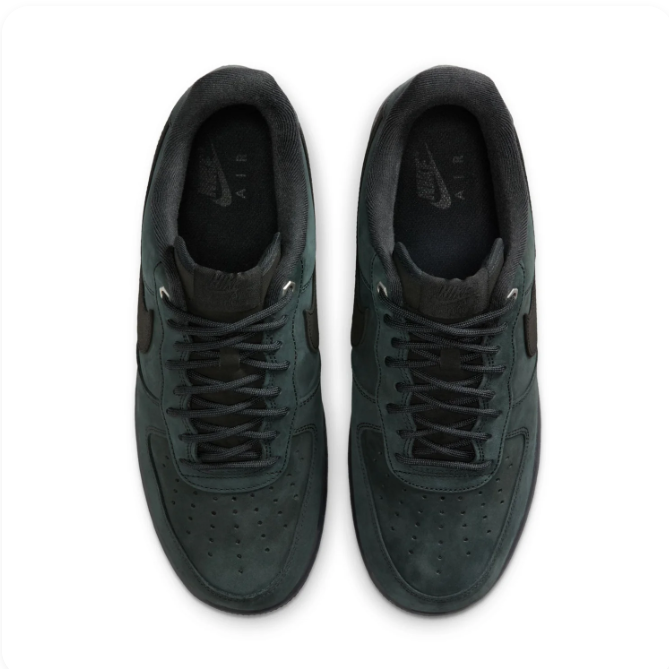 Nike Air Force 1 Dark Green & Black Low-Top Sneakers