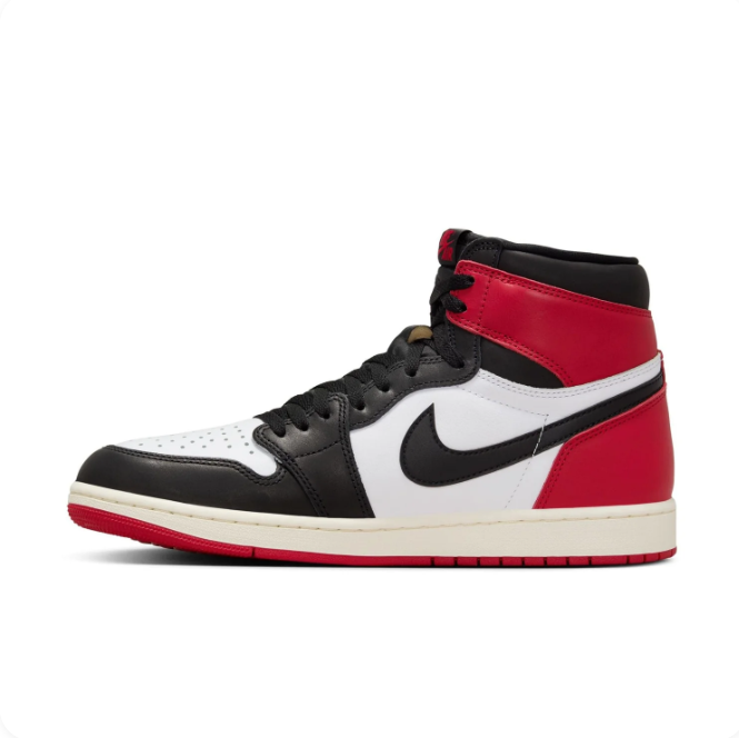 Air Jordan 1 High Red, Black & White Sneakers