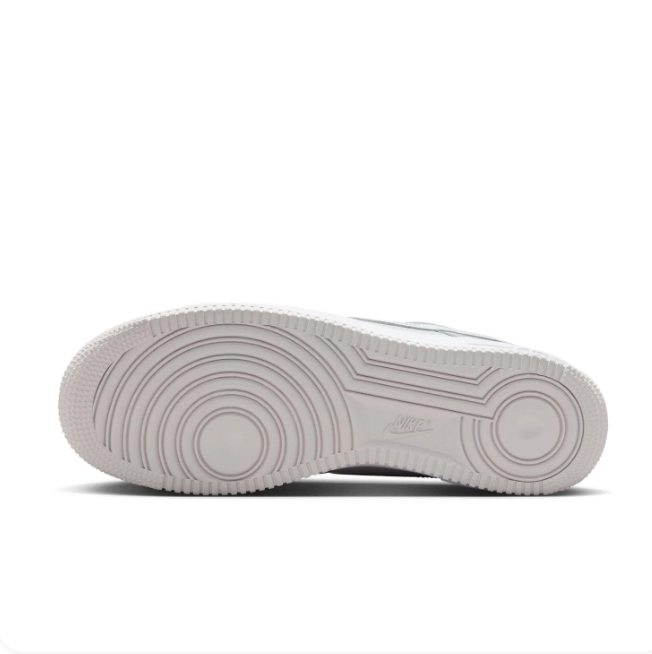 Nike Air Force 1 Light Gray & White Color-Block Low-Top Sneakers