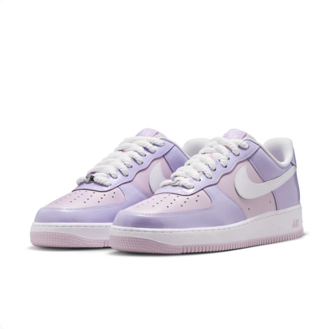 Nike Air Force 1 Lavender & Pink Low-Top Sneakers with White Swoosh