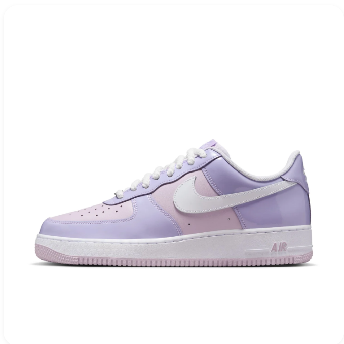 Nike Air Force 1 Lavender & Pink Low-Top Sneakers with White Swoosh