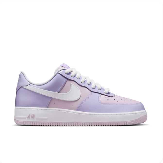 Nike Air Force 1 Lavender & Pink Low-Top Sneakers with White Swoosh