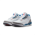 Air Jordan 3 White & Blue Sneakers with Elephant-Print Details