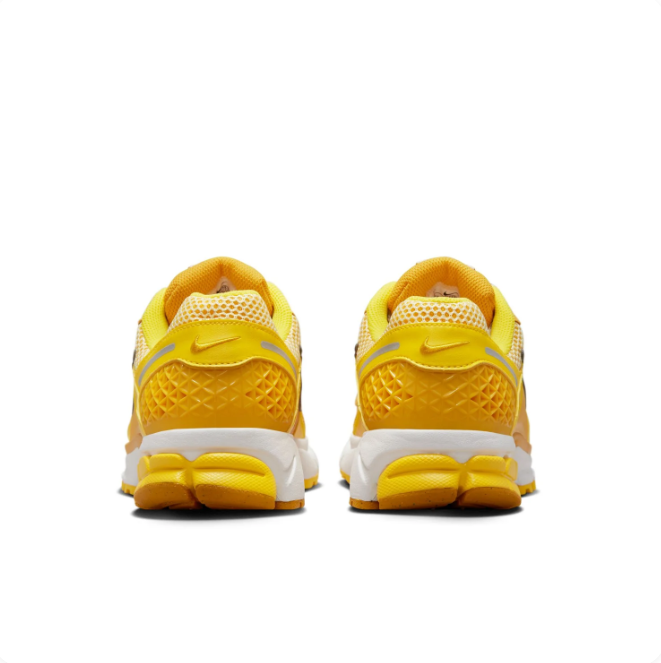 Nike Yellow & Golden Orange Mesh-Panel Sneakers with Silver Swoosh