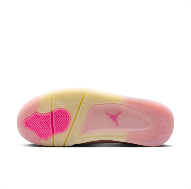 Jordan Pink & Cream Sneakers with Mesh Panels