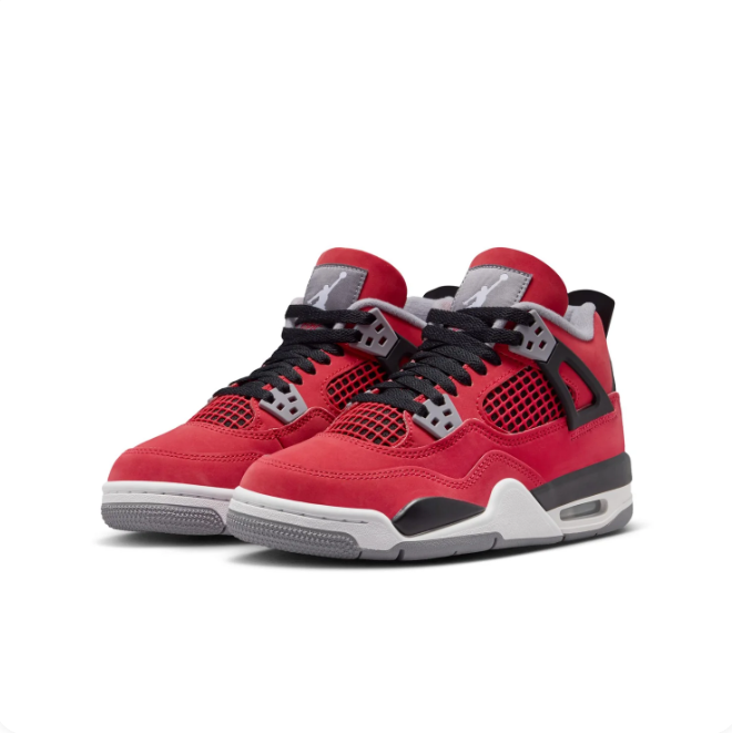 Jordan Red & Black Sneakers with Gray Accents