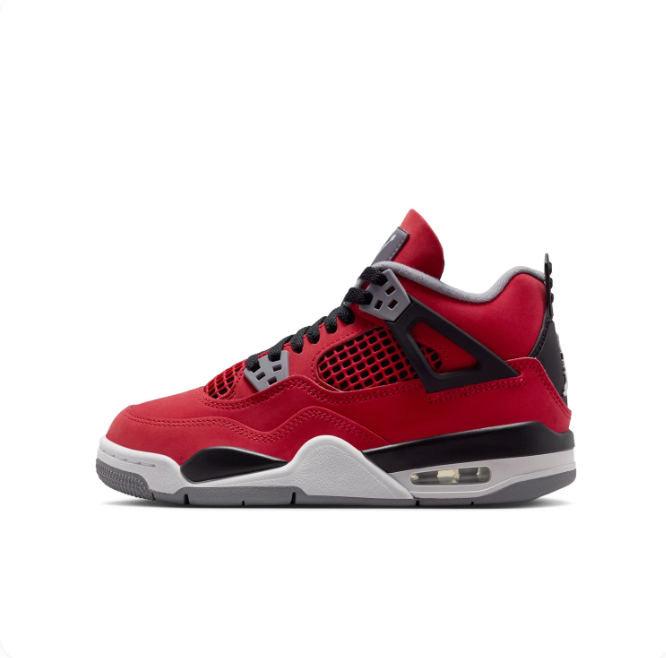Jordan Red & Black Sneakers with Gray Accents
