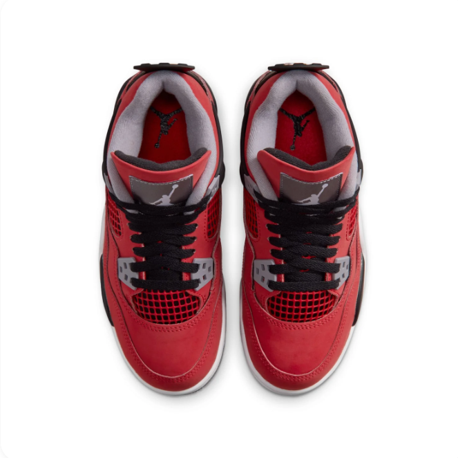 Jordan Red & Black Sneakers with Gray Accents